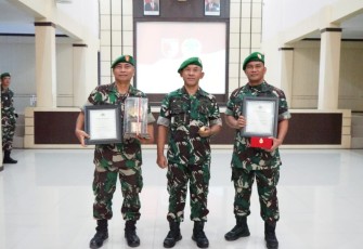 Danrem 081/DSJ Kolonel Inf H. Sugiyono bersama prajuritnya pindah satuan