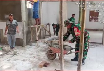 Kerja Bakti Pembenahan Masjid Wilayah Desa' Binaan