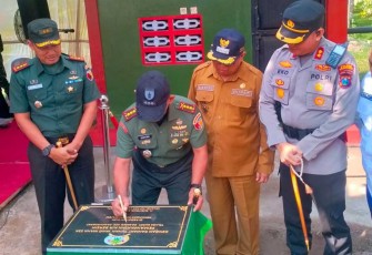Danrem 081/DSJ Kolonel Inf H. Sugiyono Resmikan Fasilitas Air Bersih di Telaga Buret Tulungagung