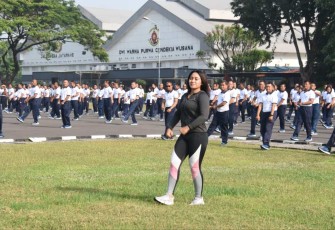 Olahraga pagi prajurit Kodiklatal, Jum'at (28/7)