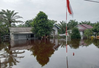 Banjir di Kecamatan Silaut, Kabupaten Pesisir Selatan, Prov Sumbar, Selasa (14/8)