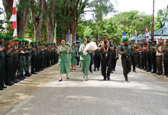 Pangdam Kasuari Mayjen TNI Ilyas Alamsyah di Korem 181/PVT, Senin (28/8)