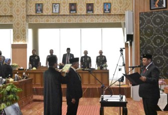 Rapat Paripurna Pengucapan Sumpah Pengganti Antarwaktu Anggota DPRD Kota Madiun, Selasa (29/8)