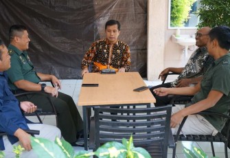 Kapenrem 081/DSJ Mayor Eko Sudarto bersama Diskominfo Kabupaten Madiun, Kamis (31/8)