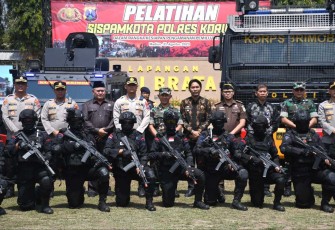 Danrem 081/DSJ Kolonel Inf H. Sugiyono hadiri Pelatihan Sispam Kota, Kamis (31/8)