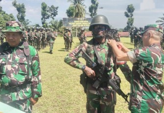 Penutupan latihan UST Tingkat Kompi Yonif 123/RW, Sabtu (23/9)