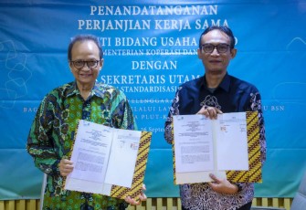 MoU KemenkopUKM dengan BSN di Jakarta, Selasa (26/9)