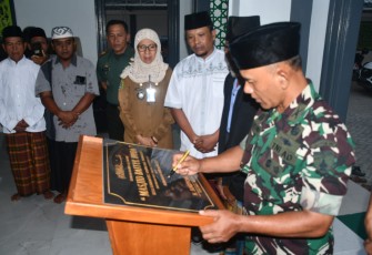Danrem 081/DSJ Kolonel Inf H. Sugiyono Resmikan Masjid Baitul Huda di Desa Sugihan, Trenggalek, Senin (9/10)