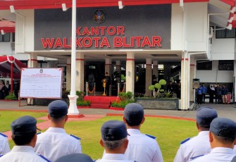 Walikota Blitar Santoso Pimpin Upacara Hari Jadi Jawa Timur ke-78 di Kota Blitar 