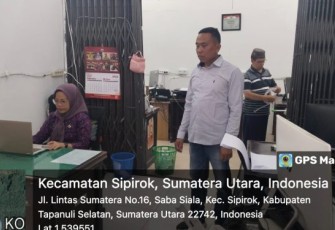 Unit Intel Polsek Sipirok kunjungi Kantor Komisi Pemilihan Umum (KPU) Tapanuli Selatan (Tapsel) guna melakukan berbagai agenda