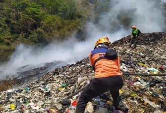 Kebakaran TPA Tlekung Kota Batu