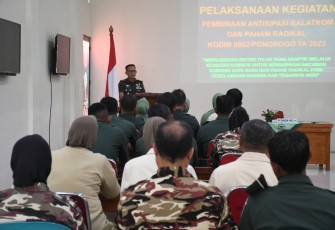 Pembinaan Antisipasi Balatkom dan Paham Radikal di Kodim Ponorogo, Rabu (25/10)