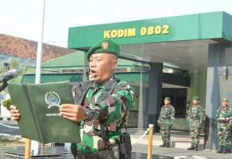 Upacara Hari Sumpah Pemuda Ke-95 di Kodim 0802/Ponorogo, Sabtu (28/10)