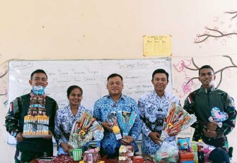 Surprise Hari Guru Satgas Yonif 310/KK di Perbatasan, Sabtu (25/11)