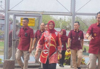 Irwil I Itjen Kemenkumham Ika Yusanti saat meninjau lapas Cilegon, Kamis (30/11)