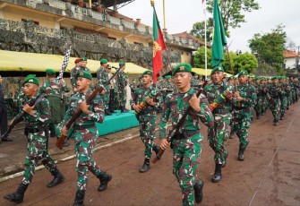 Peleton Beranting Yudha Wastu Pramuka Jaya Kodam Udayana, Sabtu (16/12)