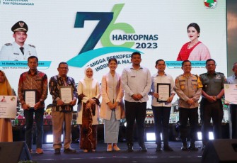 Kapolrestabes Medan Kombes Dr Teddy Jhon Sahala Marbun saat menghadiri Harkopnas 2023
