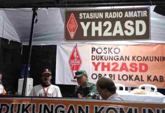 Pos dukungan komunikasi ORARI Pati di terminal sleko