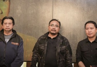 Menag Yaqut saat tiba di bandara Soekarno-Hatta, Selasa (14/3)
