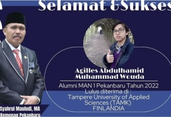 Aggiles Abdulhamid Muhammad Wouda, siswa MAN 1 Pekanbaru