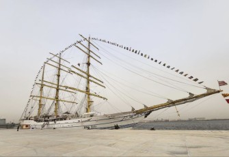 KRI Bima Suci bersandar di Alexandria Naval Base Mesir