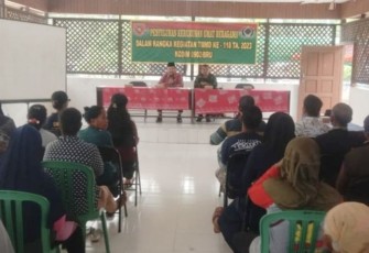Penyuluhan kerukunan beragama warga di lokasi TMMD 