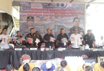 Pemusnahan Narkoba Hasil Ungkap Kasus Jelang Tahun Baru Polda Jatim, Kamis (21/12)