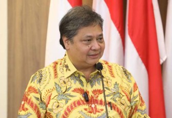 Airlangga dalam pidatonya di Sekretariat Kementerian Koordinator Bidang Perekonomian RI, Gedung Ali Wardhana, Rabu (12/4/2023).