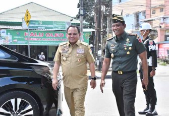 Danrem 143/HO saat Terima Kunjungan Kerja Pj Gubernur Sultra