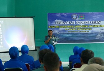 Komandan Lanudal Tanjungpinang Kolonel Laut (P) Triwibowo di Gedung Olahraga Dacota, Lanudal Tanjungpinang, Kamis (7/9/2023).