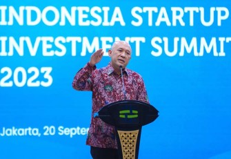 MenKopUKM, Teten Masduki, pada acara Indonesian Startup Investment Summit 2023 di Jakarta, Rabu (20/9).
