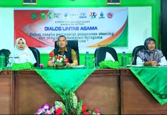 Wakil Bupati Natuna saat Resmi Buka Dialog Lintas Agama di Kantor Kemenag 