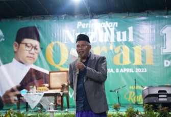 DPW Partai Kebangkitan Bangsa (PKB) Jawa Timur saat memperingati nuzulul quran di Masjid Darussalam, Kantor DPW PKB Jatim, Sabtu (8/4/2023) malam.