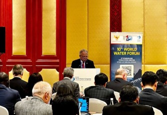 Menteri Basuki dalam Sesi Khusus China dalam Kongres Air Dunia/the XVIII World Water Congress di Beijing, Republik Rakyat Tiongkok, Selasa (12/9/2023). 