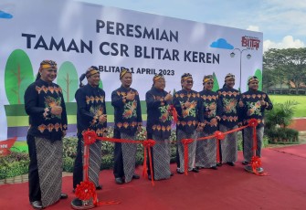 Walikota Blitar Santoso bersama Forkopimda Usai Launching Taman CSR