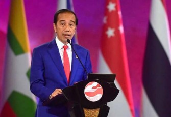 Presiden Jokowi saat Tutup KTT Ke-43 ASEAN