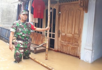 Kondisi banjir di Desa Gajahmati Pati