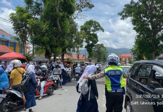 Jaga Kamseltibcarlantas, Polres Rejang Lebong Gelar Pengaturan Siang