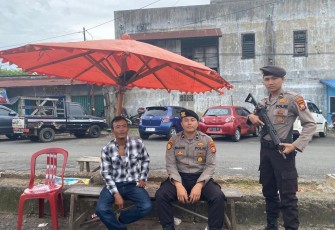 Patroli Dialogis di Kawasan Pasar Minggu, Personel Samapta Berikan Imbauan Kamtibmas