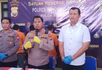 Polres Bengkulu Tengah Saat Press Release