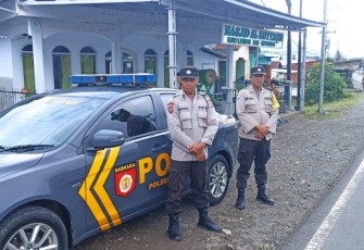 Ciptakan Rasa Aman, Polsek Ujan Mas Laksanakan Pengamanan Ibadah Salat Jumat