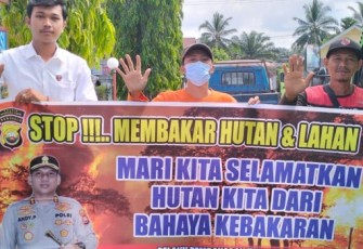 Cegah Karhutla, Polsek Putri Hijau Rutin Laksanakan Imbauan