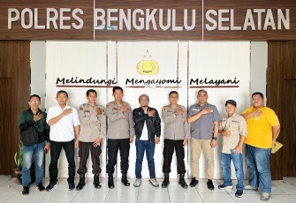 Dukung Pemilu Kondusif, SMSI Audensi dengan Polres Bengkulu Selatan