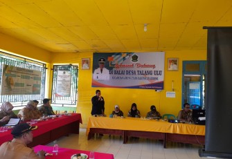 Bhabinkamtibmas Polsek Lebong Utara Hadiri Musyawarah Penetapan Penerima BLT DD Desa Talang Ulu