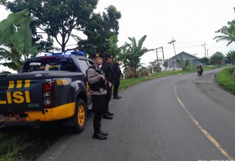 Sat Samapta Polres Rejang Lebong Laksanakan Patroli Rutin di Jalan Lintas Curup – Lubuk Linggau