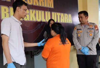 Polres Bengkulu Utara saat press release