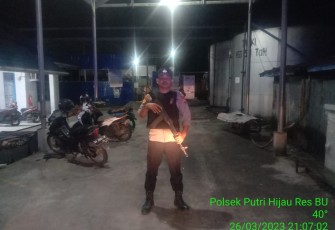 Cegah Kejahatan, Polsek Putri Hijau Giatkan Patroli Malam