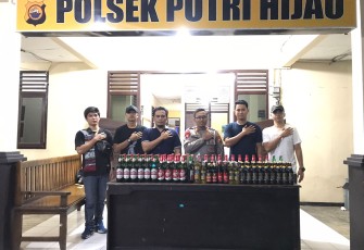 Hasil Operasi penyakit masyarakat Polsek Putri Hijau 