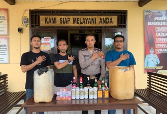 Imbangan Ops Pekat Nala Tahun 2023, Polsek Giri Mulya Amankan Ribuan Petasan dan Minuman Keras 
