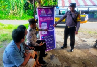 Patroli Dialogis, Polsek Kotapadang Gelar Sosialisasi Aplikasi Polri Super App